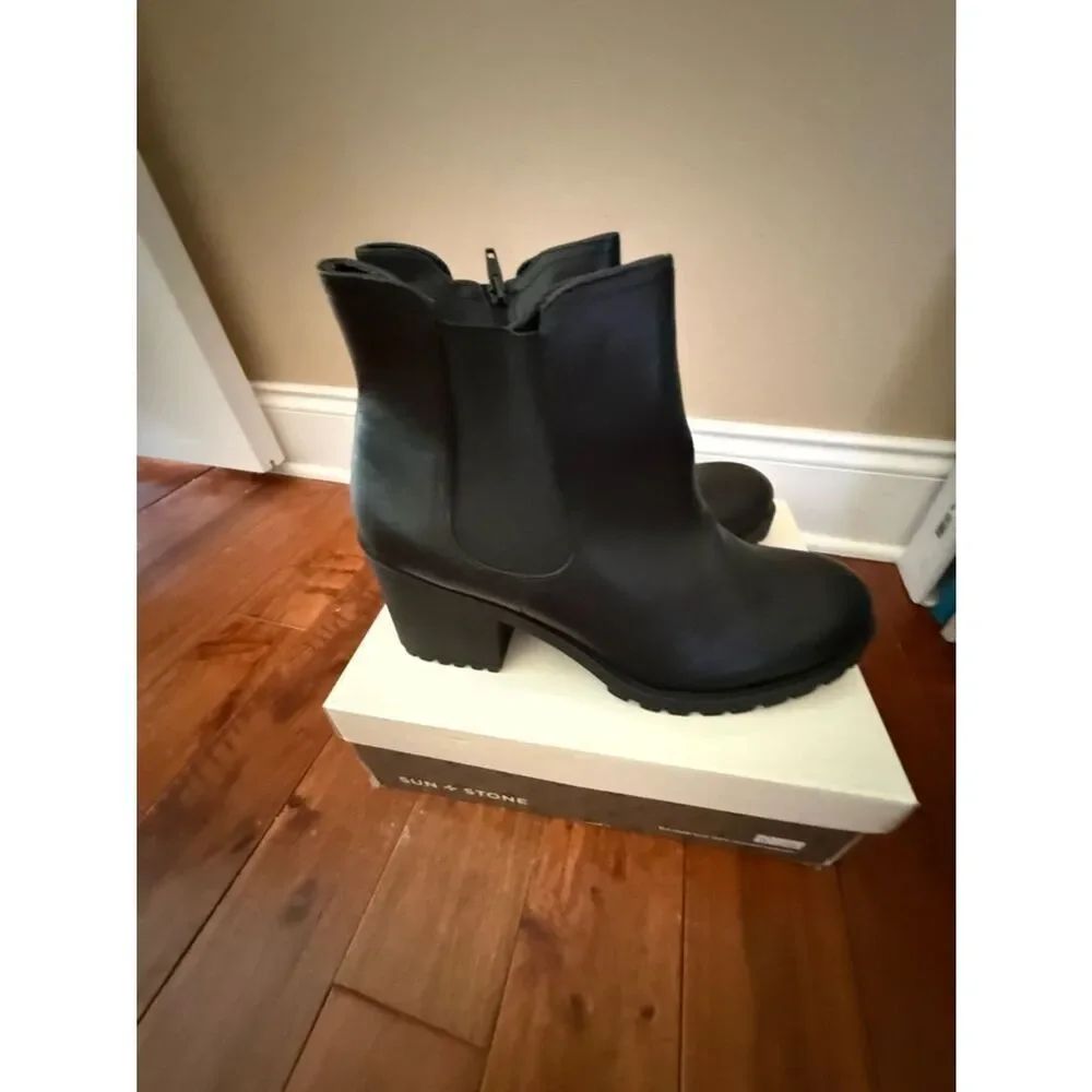 Salt And Stone Black Chunky Heel Chelsea Ankle Boots — image 4 of 8
